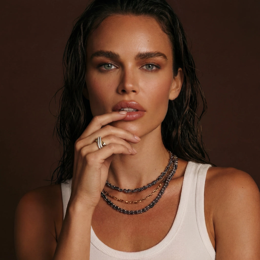 Chasia Goldene Wellen Flow Ring - 14 Karat vergoldet